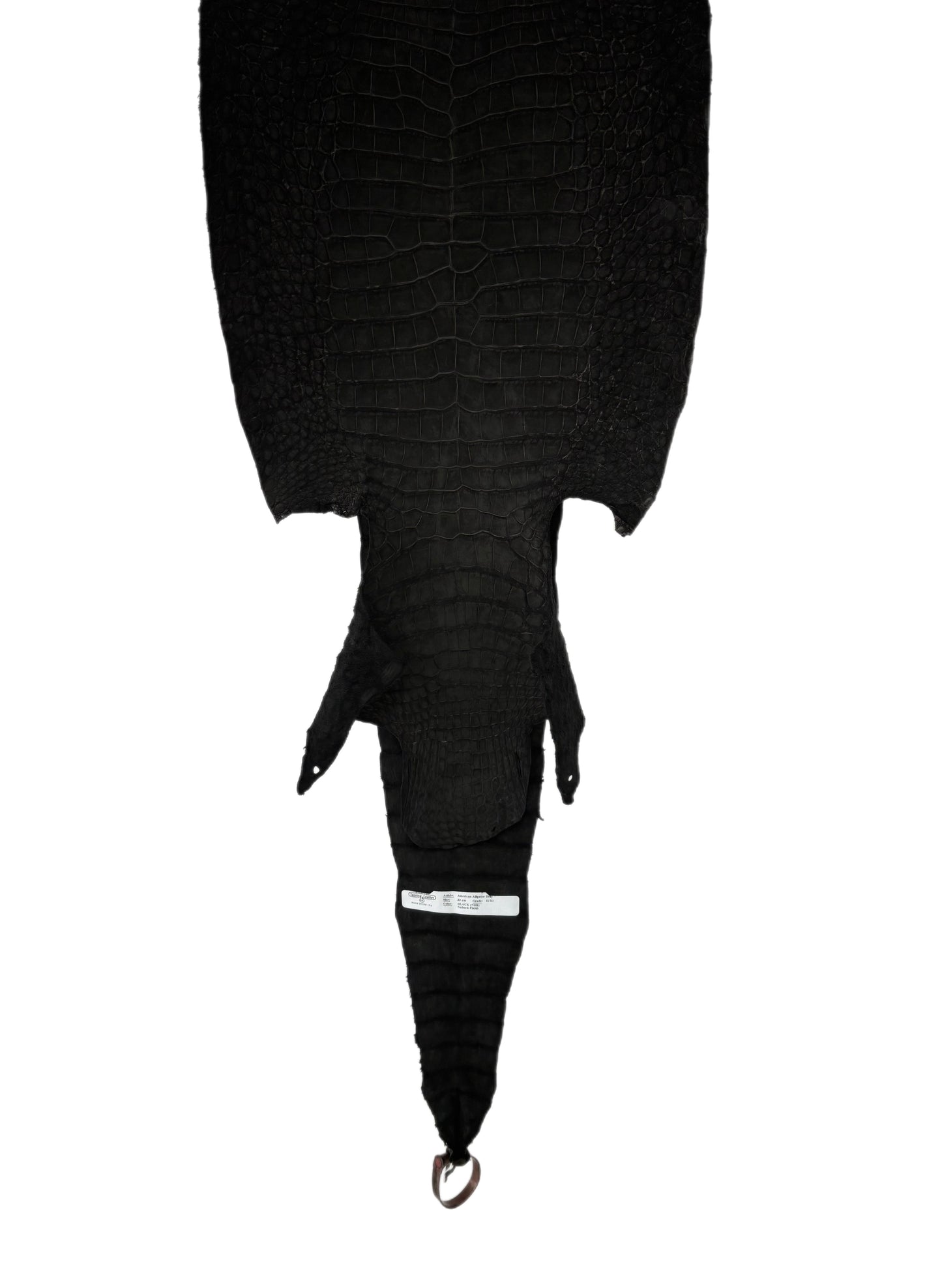 33 cm Grade 2/3 Black Nubuck Wild American Alligator Leather - Tag: FL24-0077586