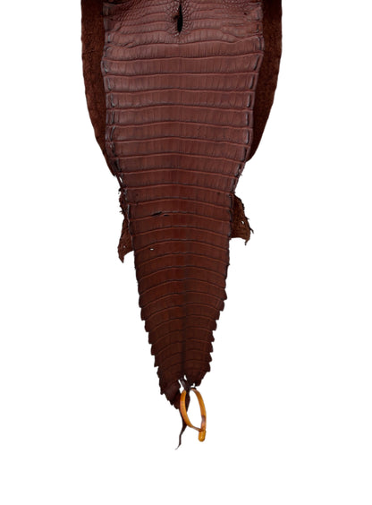 24 cm Grade 3/4 Italian Gold Matte Farm-Raised American Alligator Leather - Tag: FL22-0030284