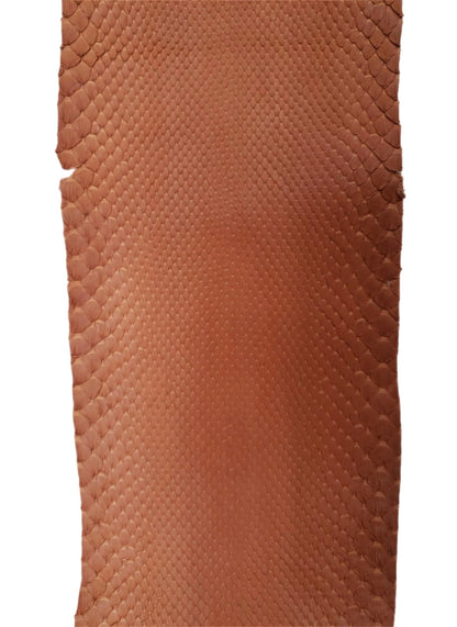 1.2 M Orange Matte Front Cut Python Leather