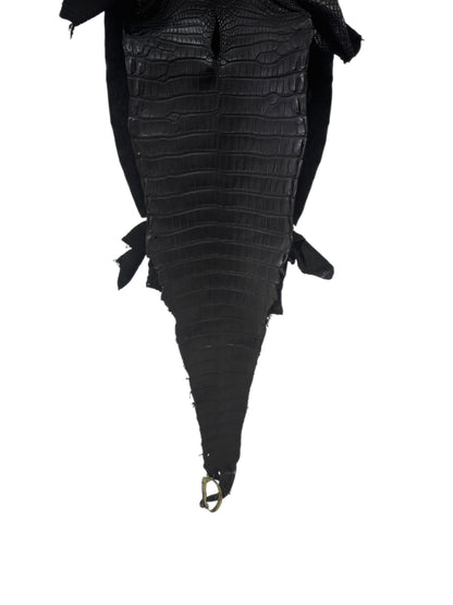33 cm Grade 2/3 Black Matte Farm-Raised American Alligator Leather - Tag: LA25-0316203