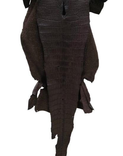 47 cm Grade 3/4 Kralle Brown Matte Wild American Alligator Leather - Tag: LA23-0050726