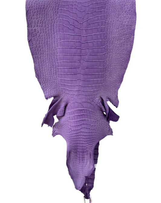 37 cm Grade 4/5 Lavender Jade Desert Wild American Alligator Leather - Tag: LA23-0003032
