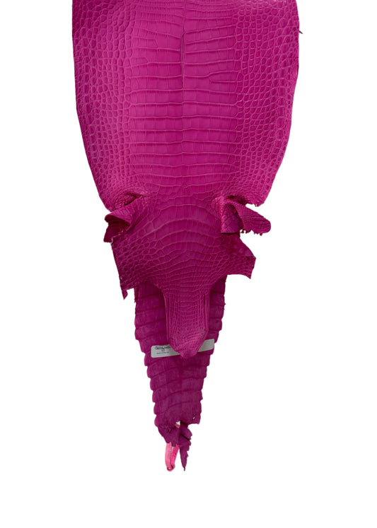 26 cm Grade 1/2 Rosa Matte Farm-Raised American Alligator Leather - Tag: FL21-0024635