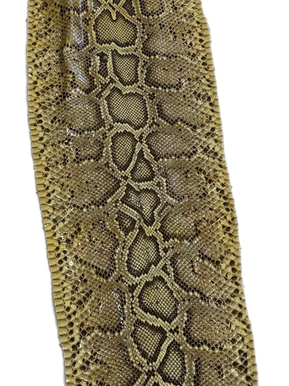 1.9 M Front Cut Glazed Python Leather With Markings