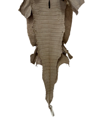 27 cm Grade 2/3 Stormy Matte Wild American Alligator Leather - Tag: LA23-0051976