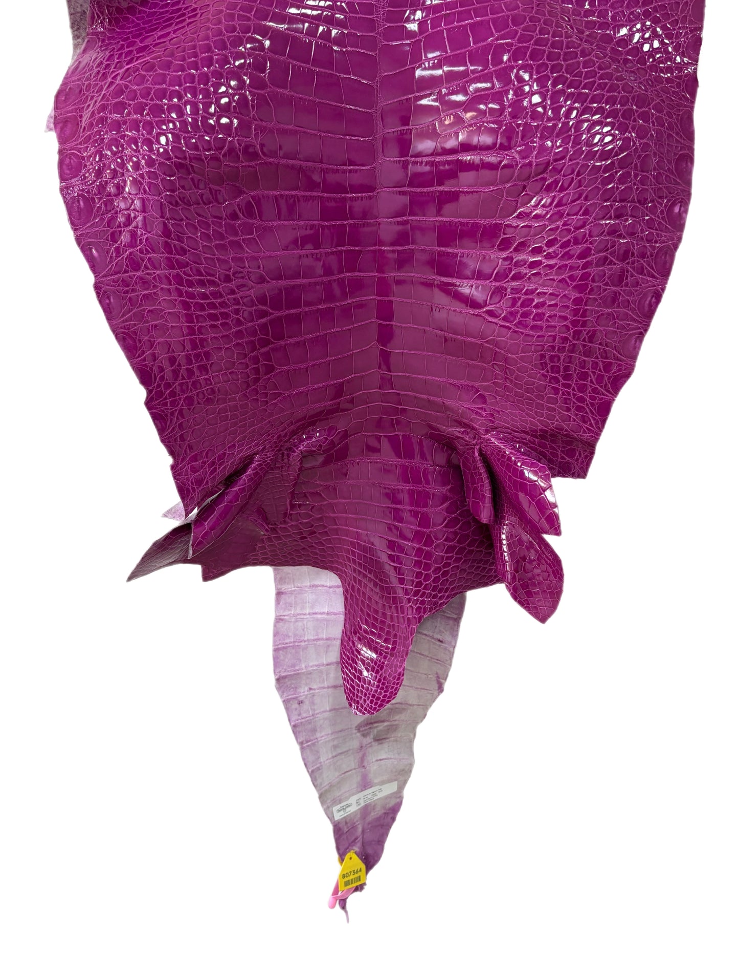 54 cm Grade 2/3 Magenta Glazed Farm Raised American Alligator Leather - Tag: FL14-0003641