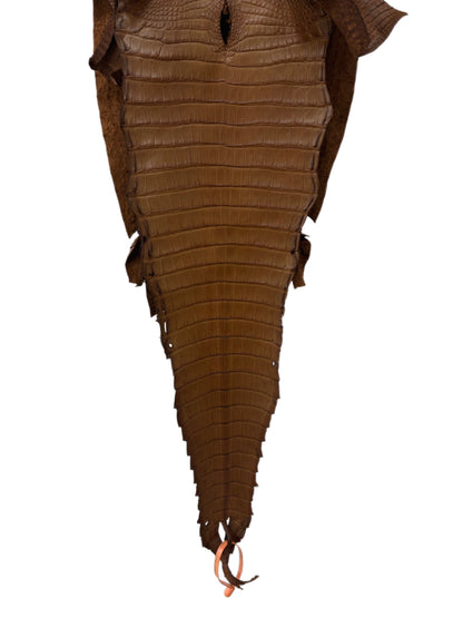 29 cm Grade 1/2 Kango Tabac Matte Farm-Raised American Alligator Leather - Tag: FL21-0024014