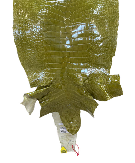 CLOSEOUT | 45 cm Grade 2/3 Muguet Glazed Wild American Alligator Leather - Tag: CCIT-0539932