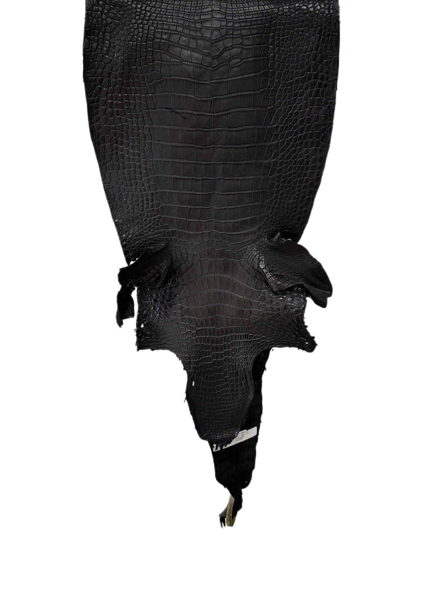 35 cm Grade 2/3 Black Matte Farm-Raised American Alligator Leather - Tag: LA25-0311255