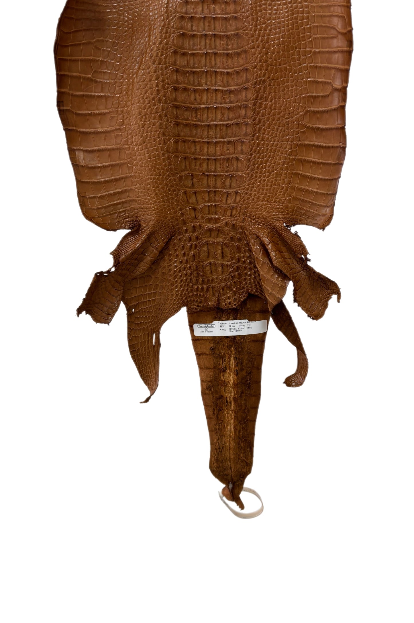 32 cm Grade 1/2 Kango Tabac Matte Farm-Raised American Alligator Leather - Tag: LA23-0377133