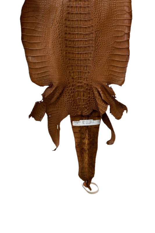 32 cm Grade 1/2 Kango Tabac Matte Farm-Raised American Alligator Leather - Tag: LA23-0377133