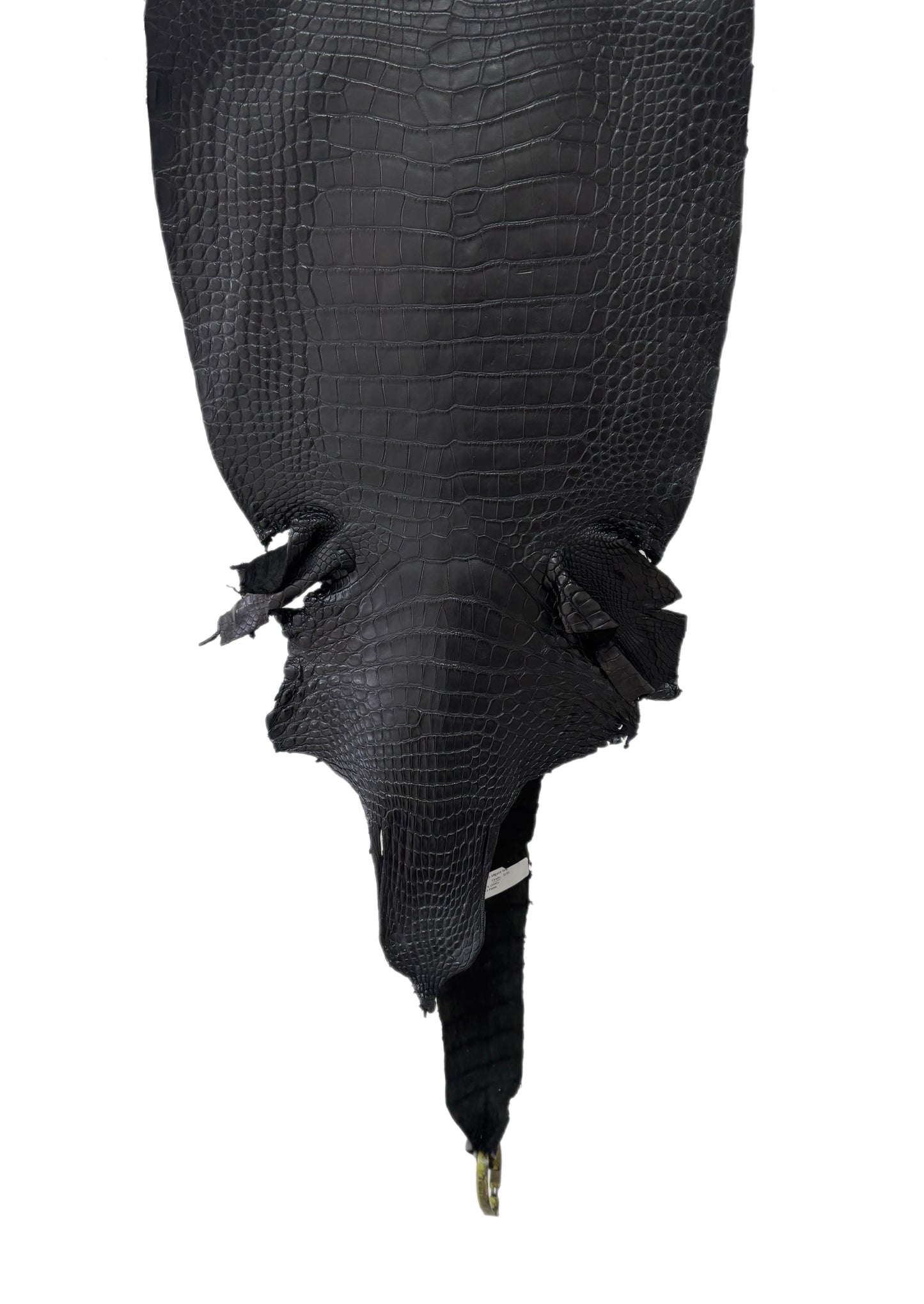 37 cm Grade 2/3 Black Matte Farm-Raised American Alligator Leather - Tag: LA25-0316206