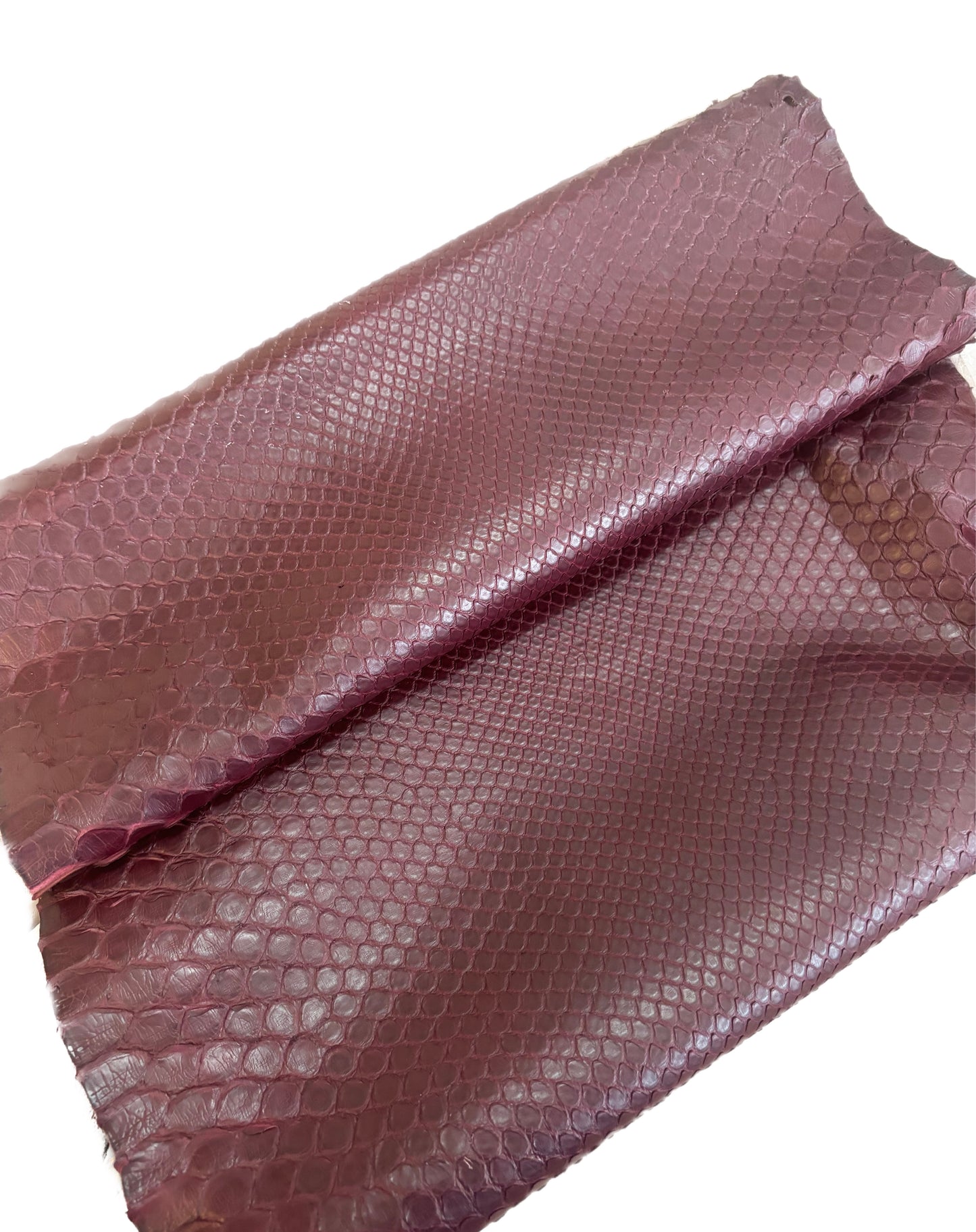 2.59 M Front Cut Burgundy Matte Python Leather