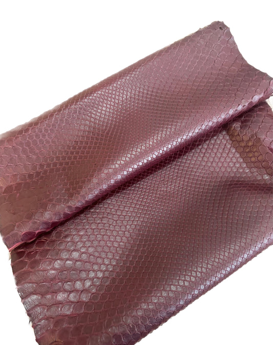 2.59 M Front Cut Burgundy Matte Python Leather