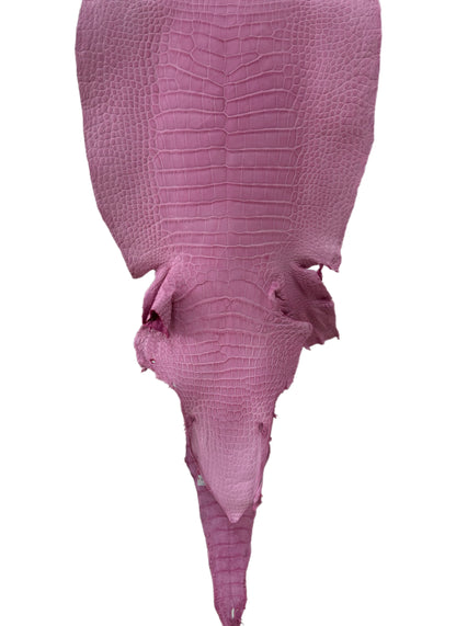 39 cm Grade 2/3 Cotton Candy Matte Wild American Alligator Leather - Tag: LA23-0030894