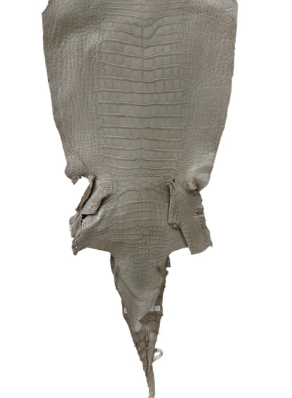 40 cm Grade 2/3 Stormy Matte Wild American Alligator Leather - Tag: LA23-0022726