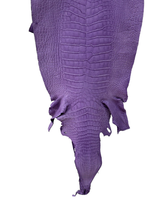 36 cm Grade 3/4 Lavender Jade Desert Wild American Alligator Leather - Tag: LA23-0024534