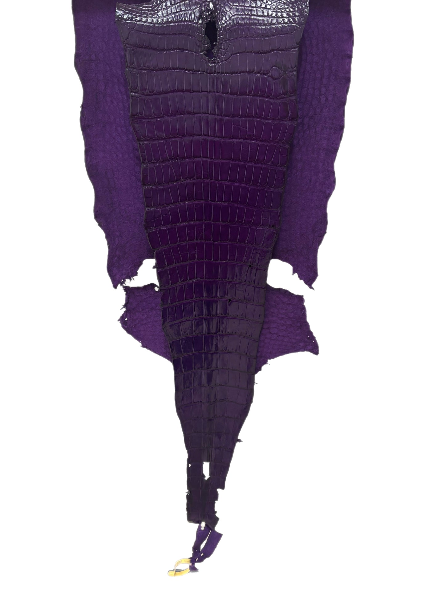 44 cm Grade 2/3 Violet Millennium Wild American Alligator Leather - Tag: LA19-0034349