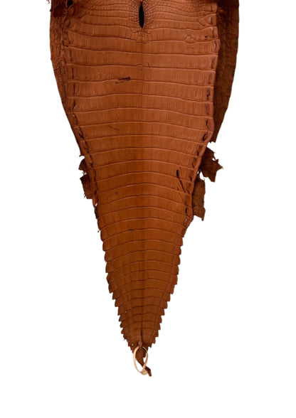 38 cm Grade 3/4 Cognac Matte Farm-Raised American Alligator Leather - Tag: FL17-0052740