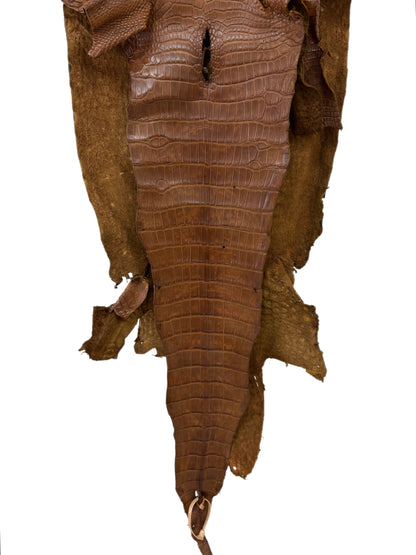44 cm Grade 3/4 Kango Tabac Matte Wild American Alligator Leather - Tag: LA23-0024493