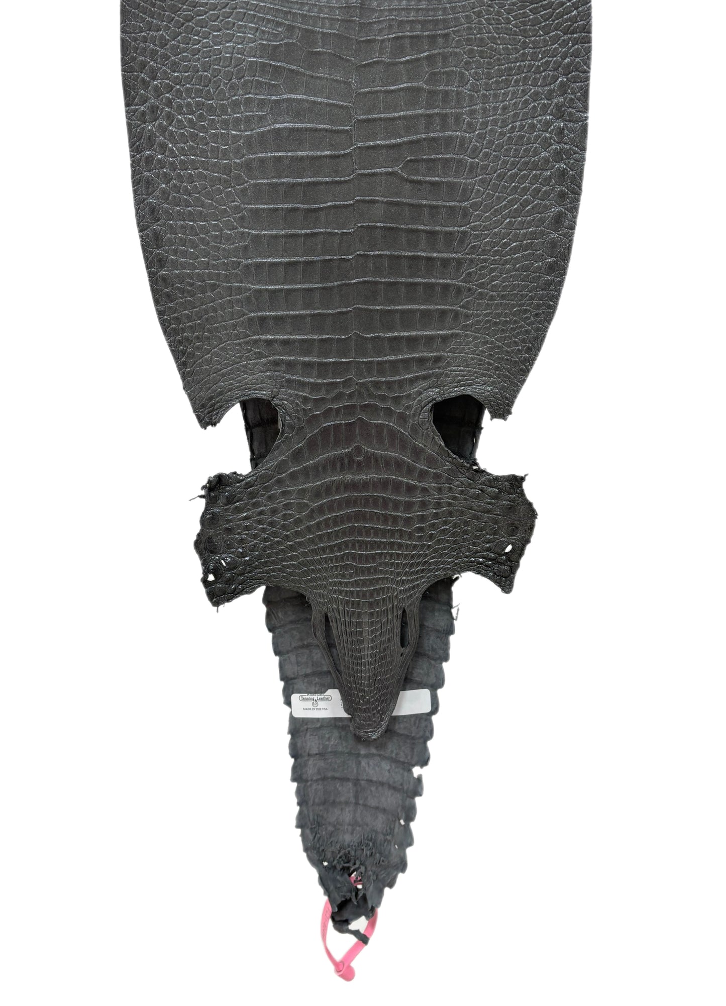 26 cm Grade 1 Gunmetal Matte Farm-Raised American Alligator Leather - Tag: FL21-0024962