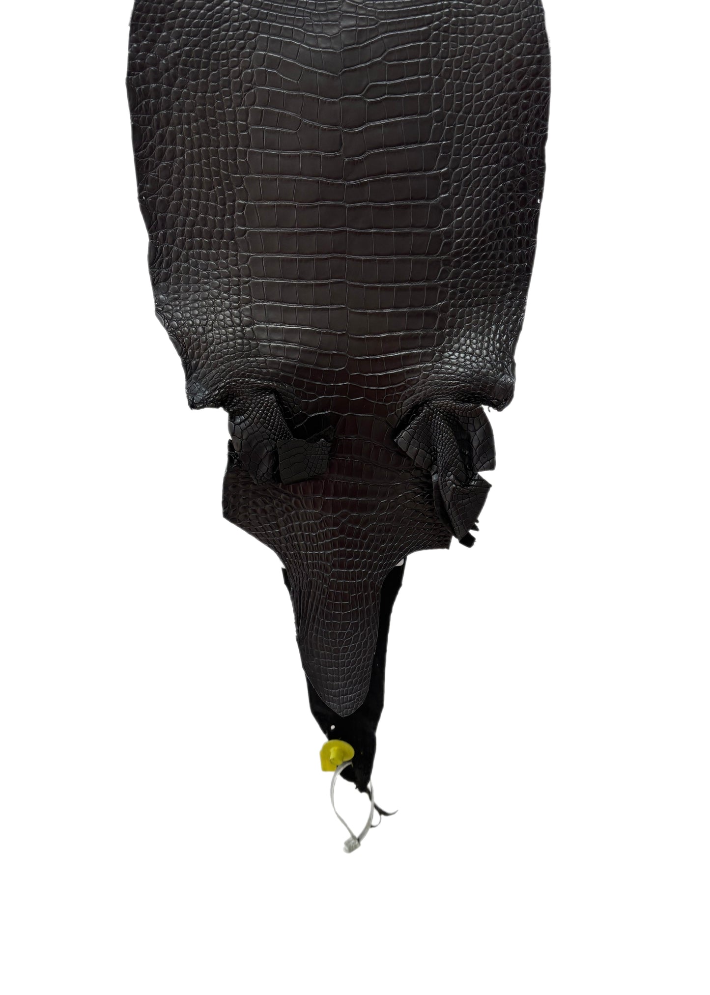 25 cm Grade 1/2 Black Matte Farm-Raised American Alligator Leather - Tag: LA08-0230217