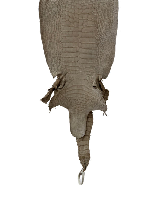 27 cm Grade 2/3 Stormy Matte Wild American Alligator Leather - Tag: LA23-0051976