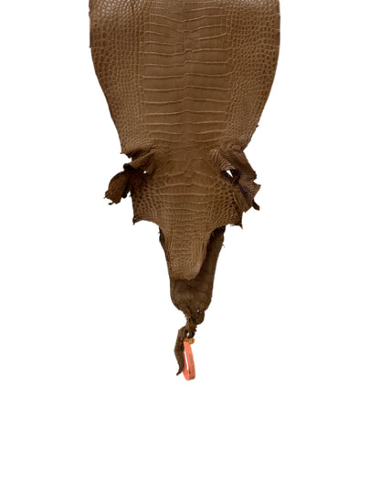24 cm Grade 2/3 Cammello Matte Farm-Raised American Alligator Leather - Tag: LA24-0228933