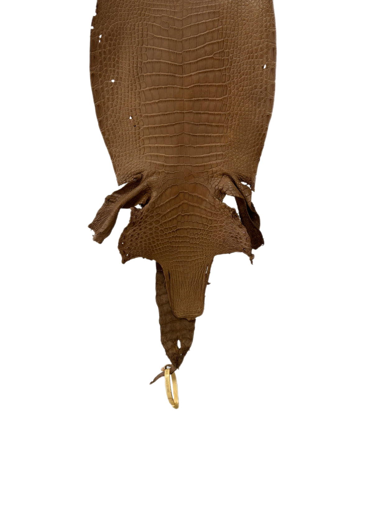 28 cm Grade 3/4 Cammello Matte Wild American Alligator Leather - Tag: LA23-0051989