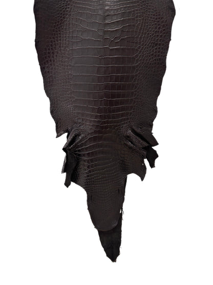 38 cm Grade 2/3 Black Matte Wild American Alligator Leather - Tag: LA17-0014532