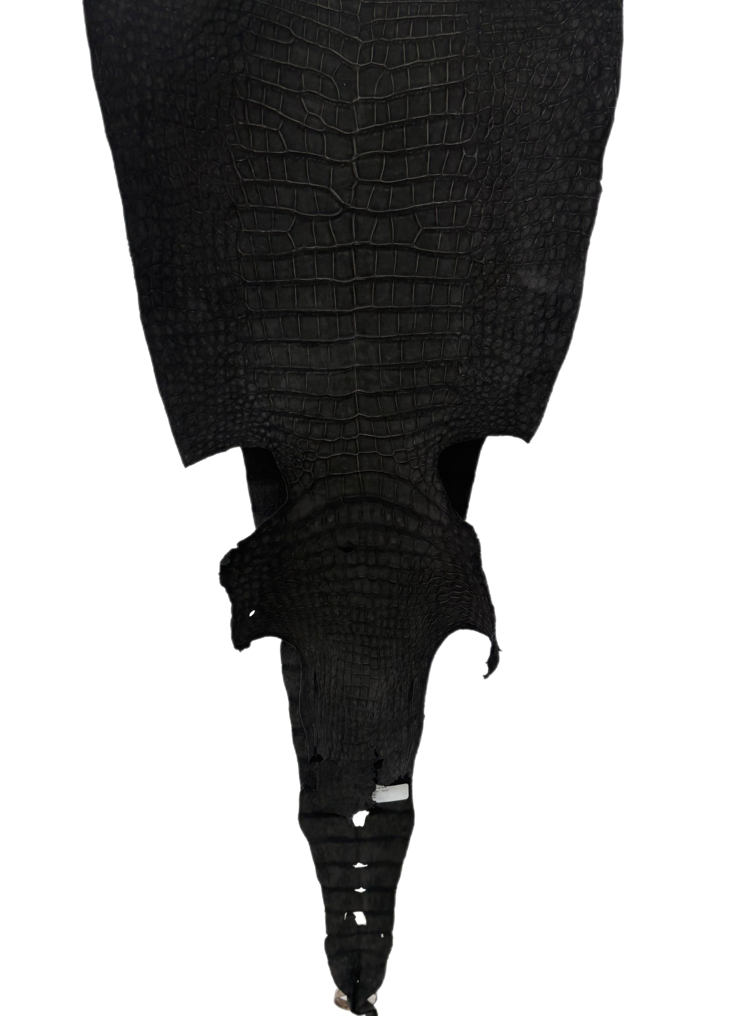 38 cm Grade 3/4 Black Nubuck Wild American Alligator Leather - Tag: LA23-0003277