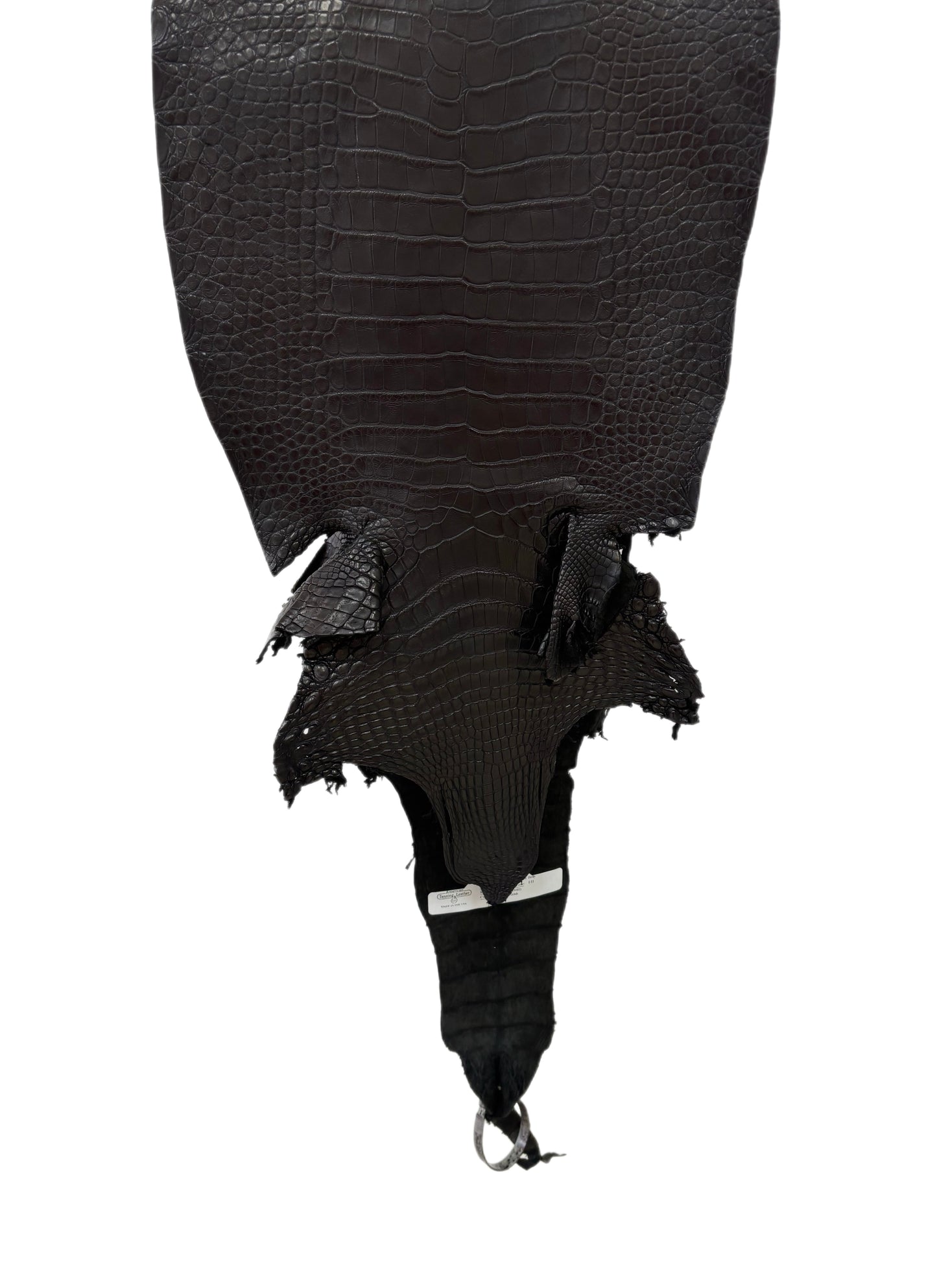 31 cm Grade 1/2 Black Matte Farm-Raised American Alligator Leather - Tag: LA23-0531668