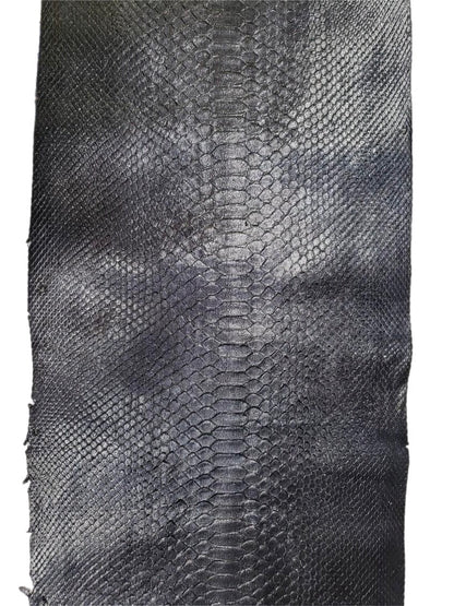 2.2 M Back Cut Dark Navy Python Leather