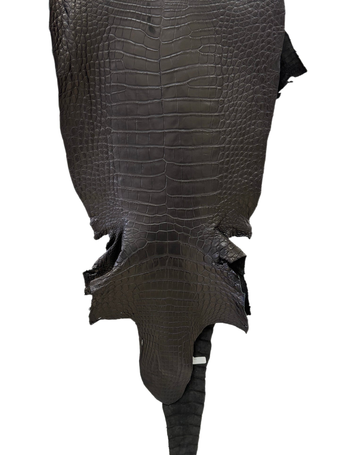 41 cm Grade 3/4 Black Matte Wild American Alligator Leather - Tag: LA23-0014177
