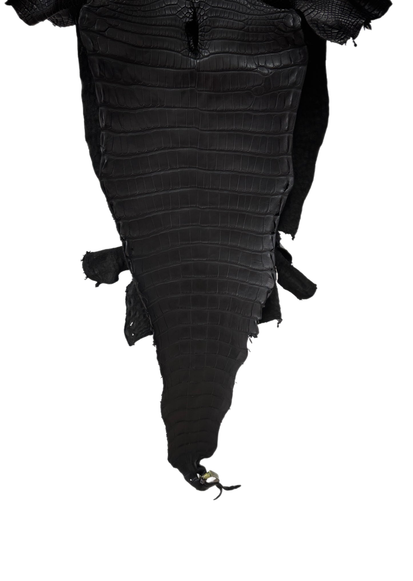 37 cm Grade 1 Black Matte Farm-Raised American Alligator Leather - Tag: LA25-0108982