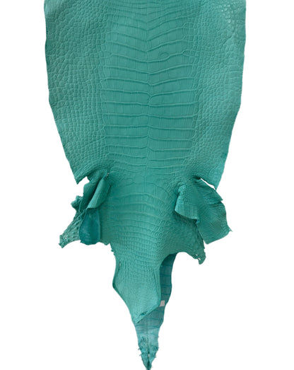 43 cm Grade 3/4 Seafoam Matte Wild American Alligator Leather - Tag: LA23-0015306