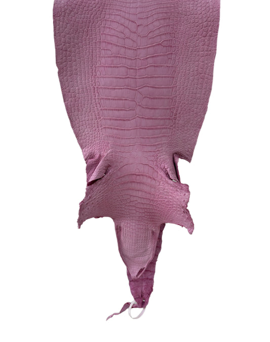 36 cm Grade 2/3 Cotton Candy Matte Wild American Alligator Leather - Tag: LA23-0034063