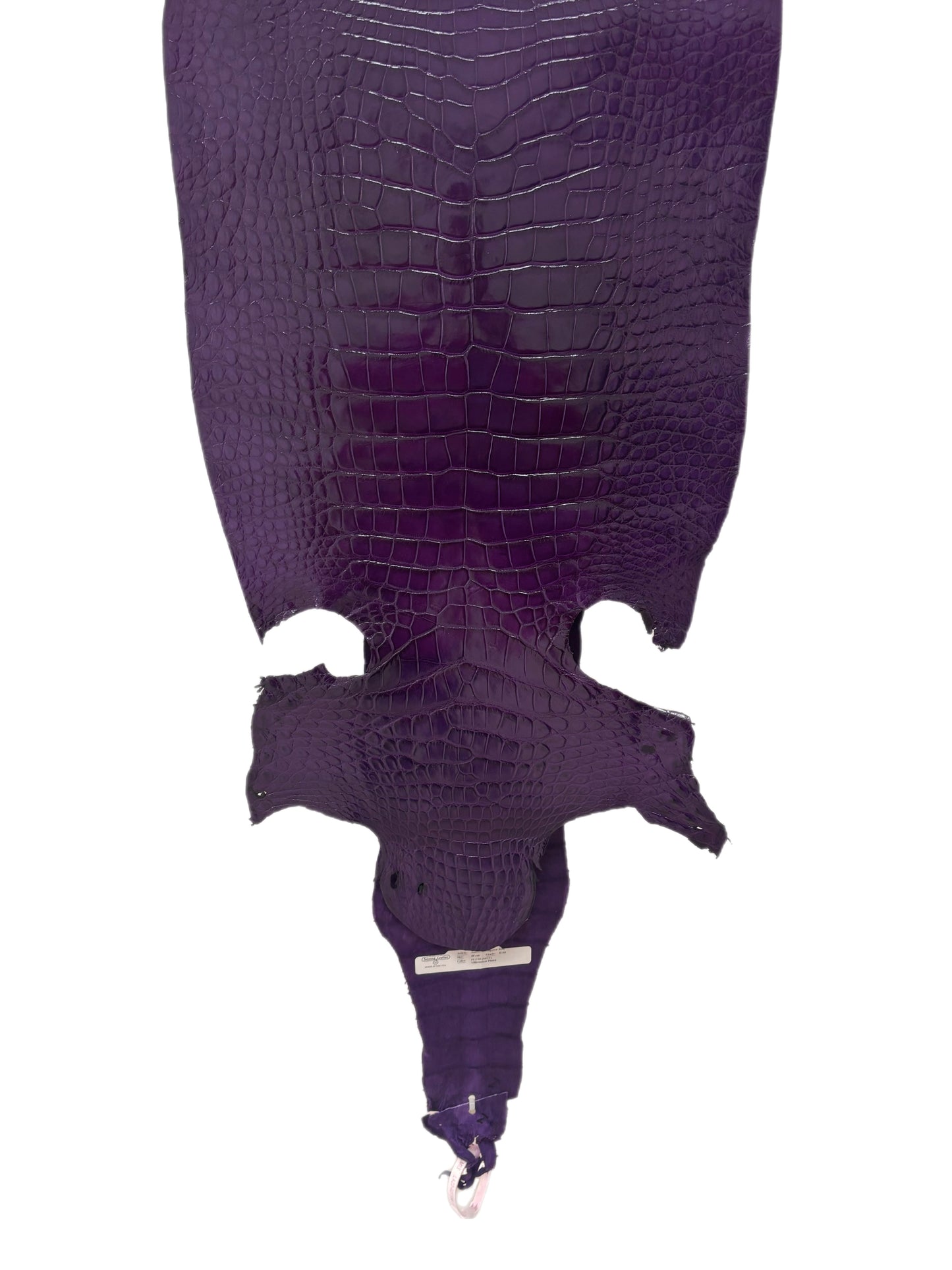 38 cm Grade 2/3 Violet Millennium Wild American Alligator Leather - Tag: LA23-0027736
