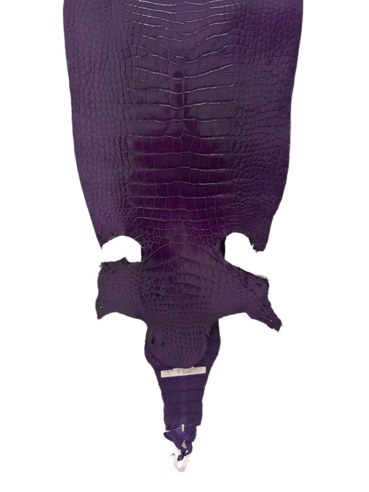 38 cm Grade 2/3 Violet Millennium Wild American Alligator Leather - Tag: LA23-0027736