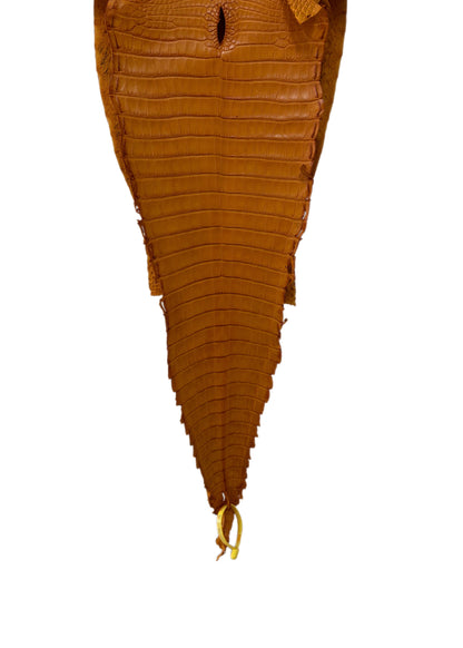 31 cm Grade 1/2 Buttercup Matte Farm-Raised American Alligator Leather - Tag: FL22-0030233