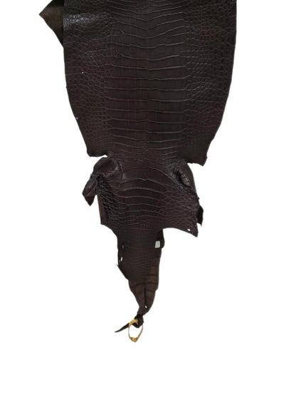 35 cm Grade 3/4 Kralle Brown Matte Wild American Alligator Leather - Tag: LA23-0050734