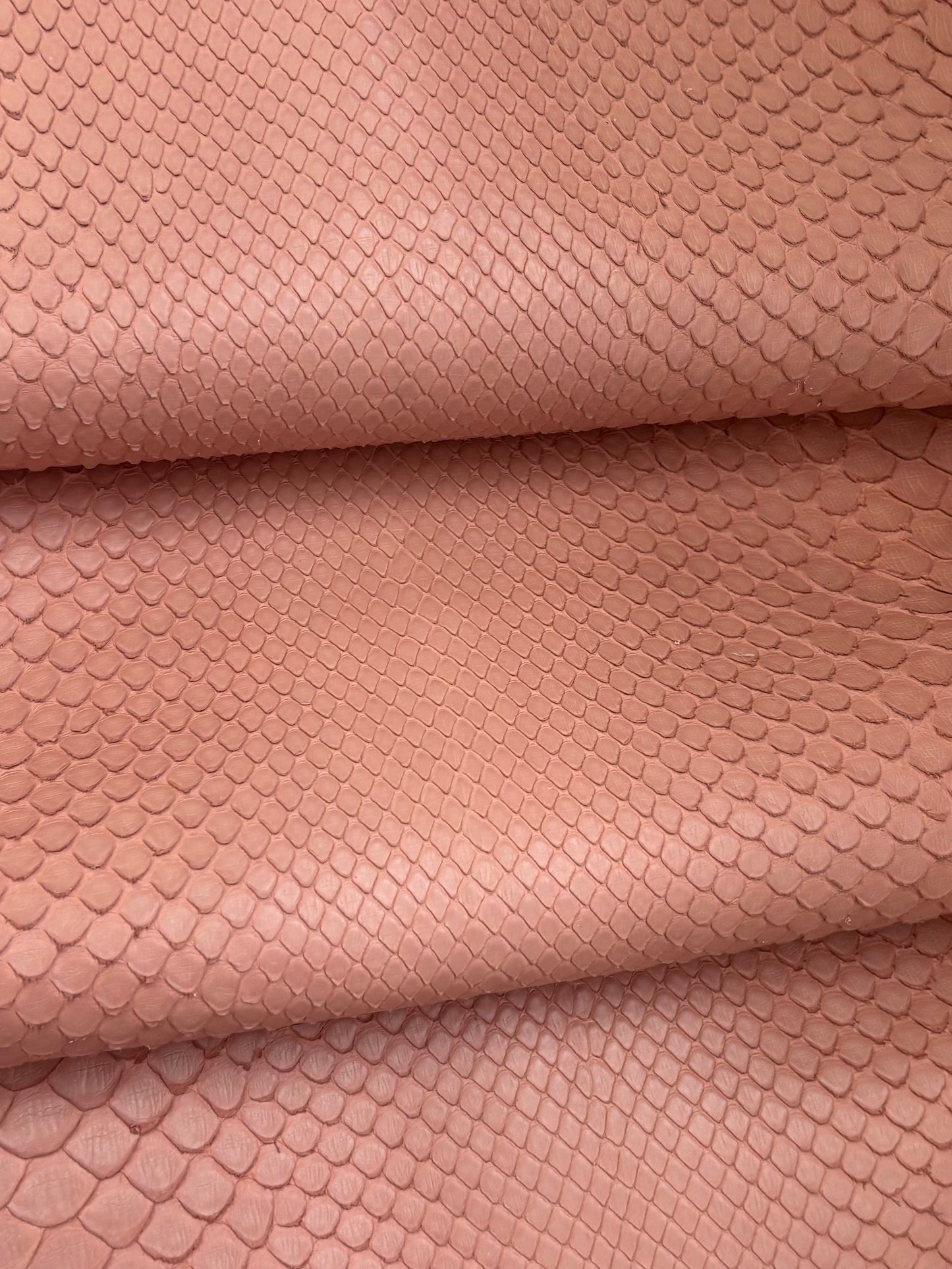 2.85 M Front Cut Dusty Pink Matte Python Leather