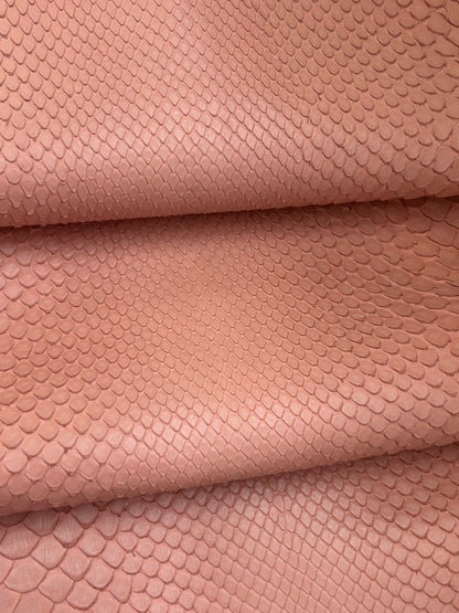 2.85 M Front Cut Dusty Pink Matte Python Leather