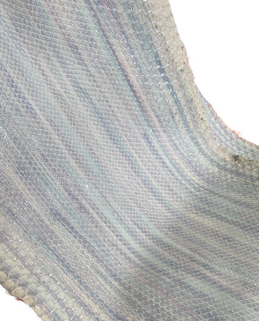 2.13 M Front Cut Opal Mist Matte Python Leather
