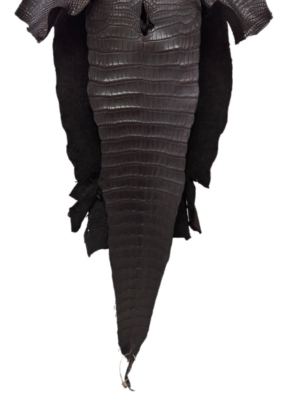 38 cm Grade 2/3 Black Matte Wild American Alligator Leather - Tag: LA17-0014532