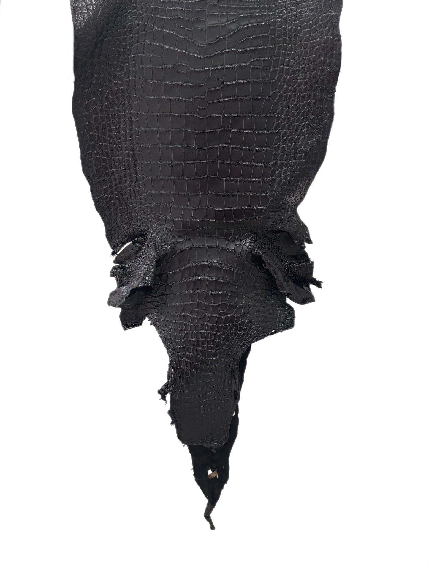 38 cm Grade 3/4 Black Matte Wild American Alligator Leather - Tag: LA16-0031067