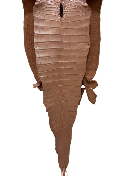 36 cm Grade 2/3 Rosegold Metallic Matte Farm-Raised American Alligator Leather - Tag: FL17-0036904
