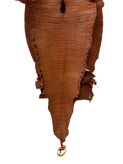 32 cm Grade 2/3 Cognac Matte Farm-Raised American Alligator Leather - Tag: LA23-0531067