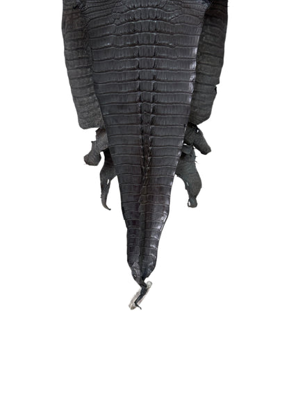 32 cm Grade 1 Serpentine Grey Matte Farm-Raised American Alligator Leather - Tag: LA23-0377026