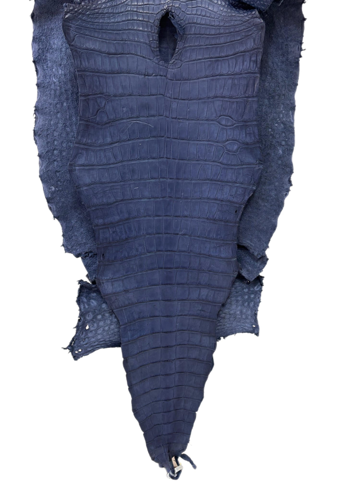52 cm Grade 2/3 Indigo Matte Wild American Alligator Leather - Tag: LA23-0033780